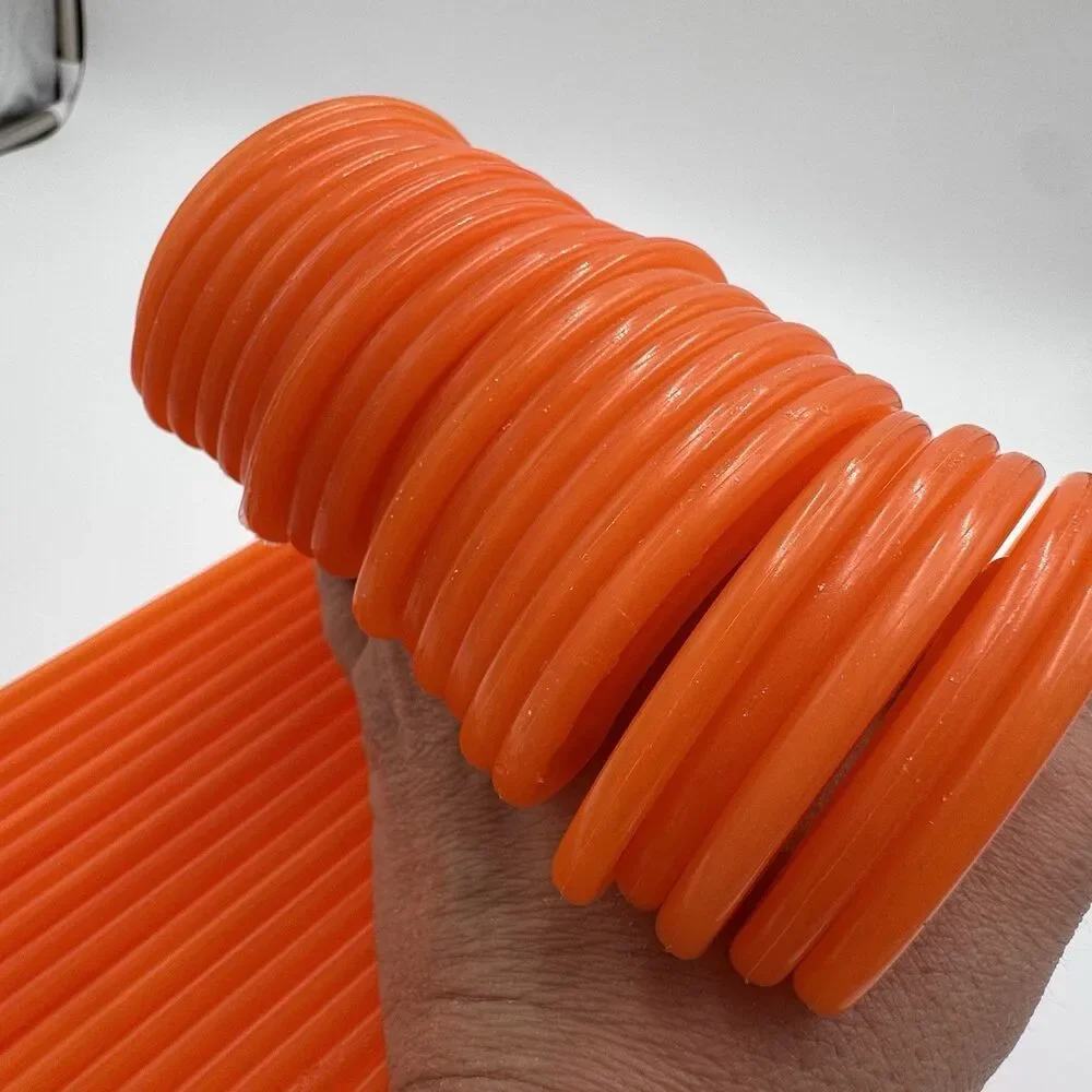 IKEA BAGIS Childrens Clothes Hangers Anna Efverlund Orange Lot of 22 Vintage